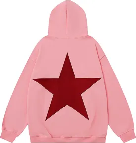 Aelfric Eden Star Hoodies Y2k Oversized Graphic Hoodies Aesthetic 90s Crewneck Sweatshirt Long Sleeve Pullover Tops