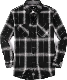 Alex Vando Mens Button Down Shirts Regular Fit Long Sleeve Casual Plaid Flannel Shirt