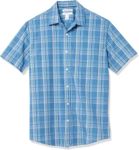 Amazon Essentials Men's Regular-Fit Short-Sleeve Poplin Shirt