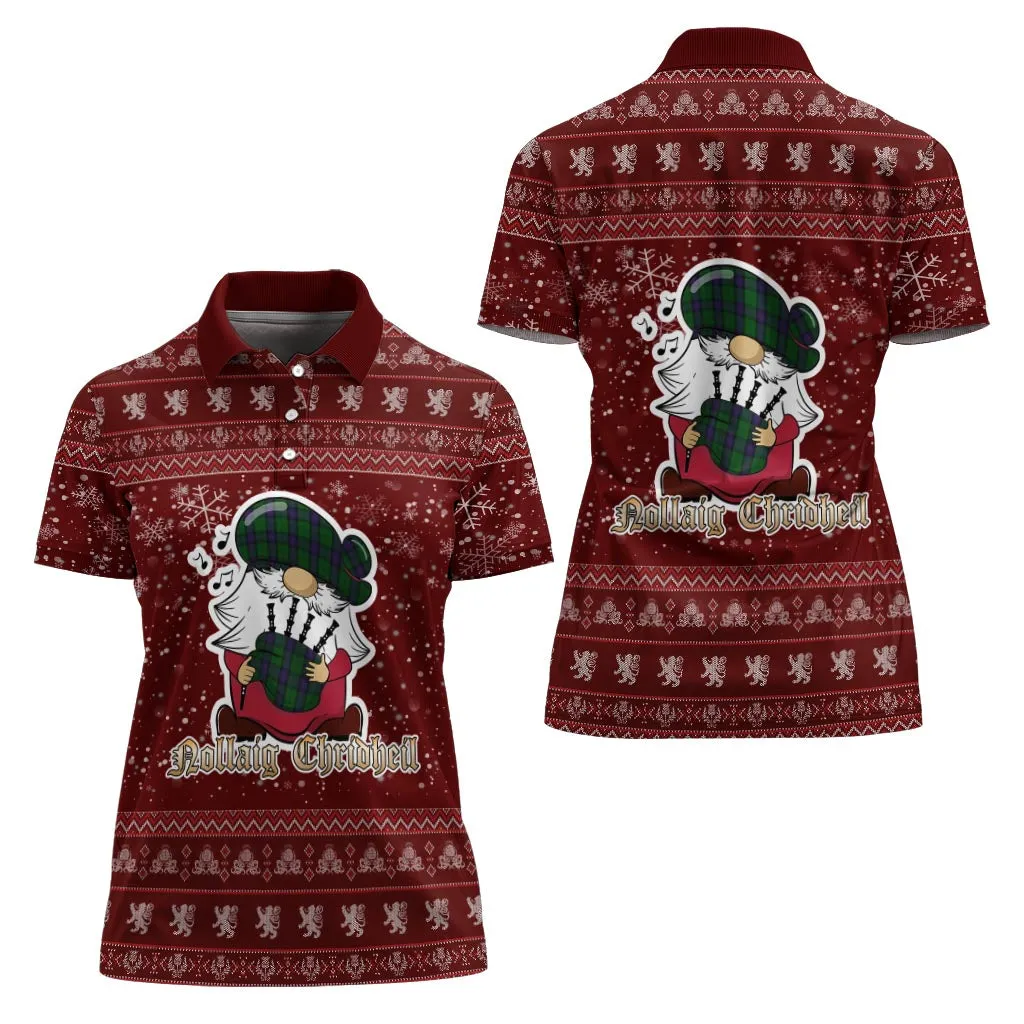 Armstrong Clan Christmas Family Polo Shirt with Funny Gnome Playing Bagpipes