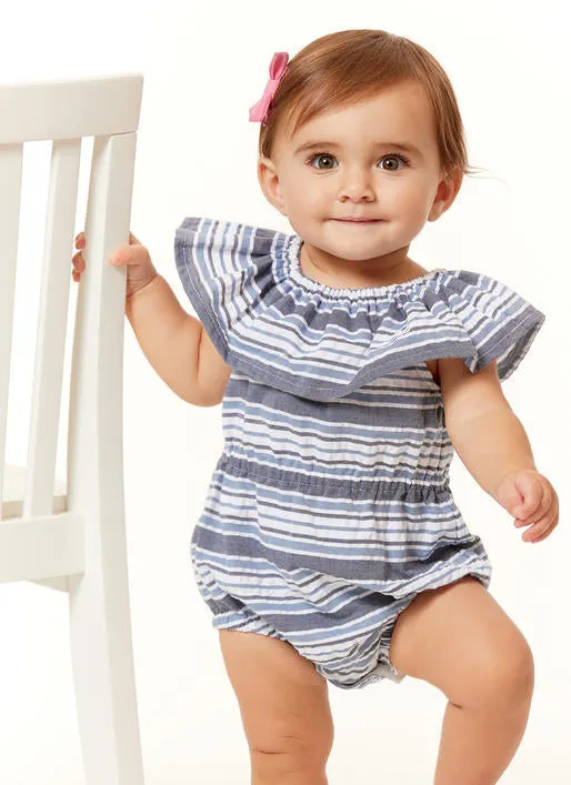 B6549 Infants' Romper, Dress and Panties (Size: NB-S-M-L-XL)