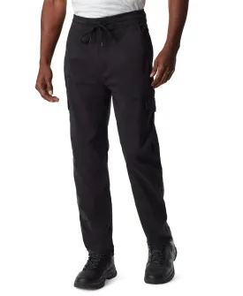 BASS OUTDOOR Mens Slim Straight Fit Cargo Jogger Pants Caviar Black 38