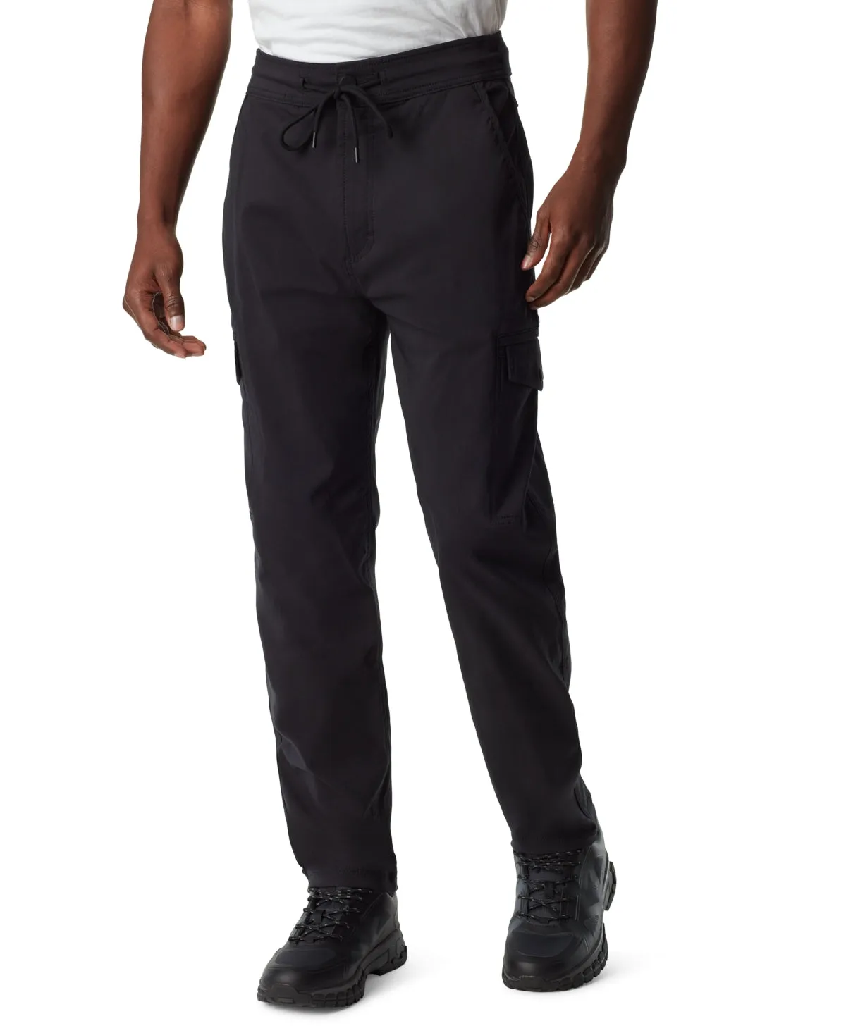 BASS OUTDOOR Mens Slim Straight Fit Cargo Jogger Pants Caviar Black 38