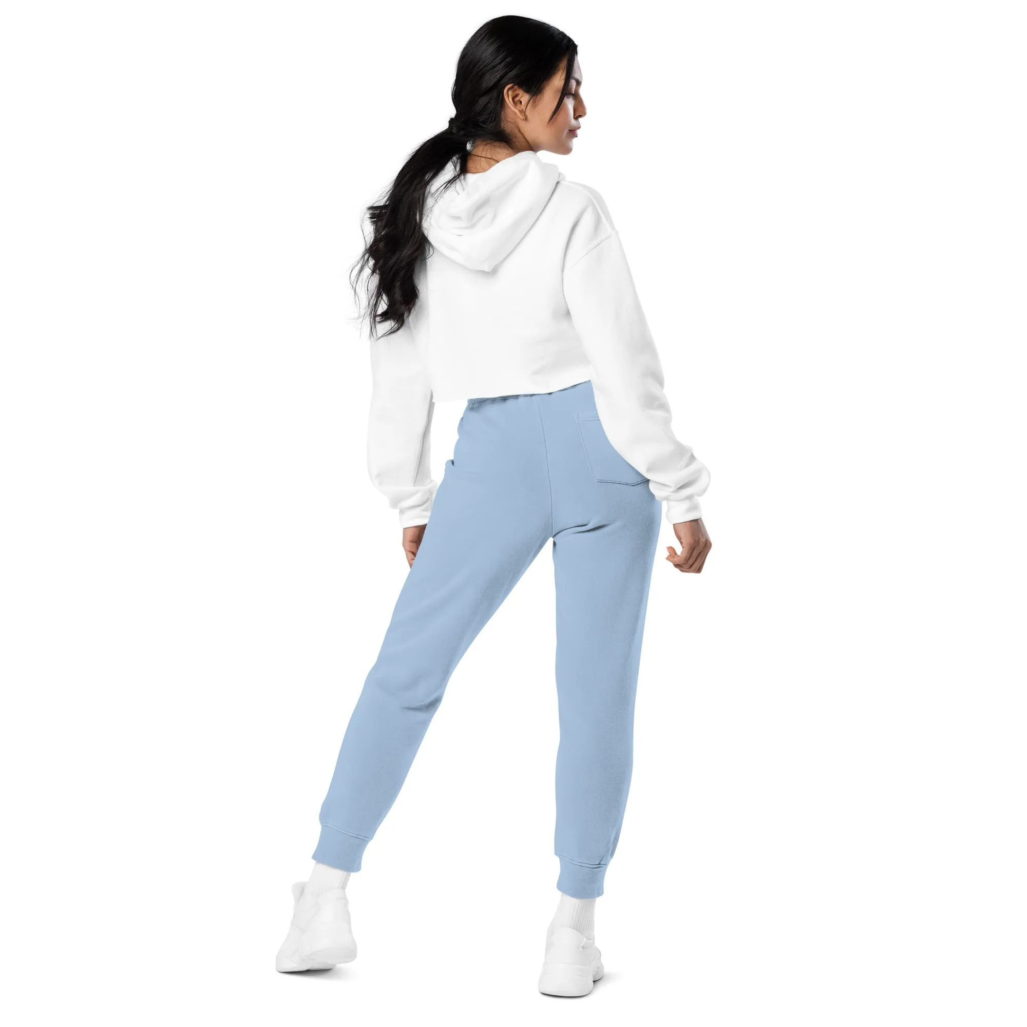 BC Light Blue Embroidered Unisex Pigment-dyed Joggers