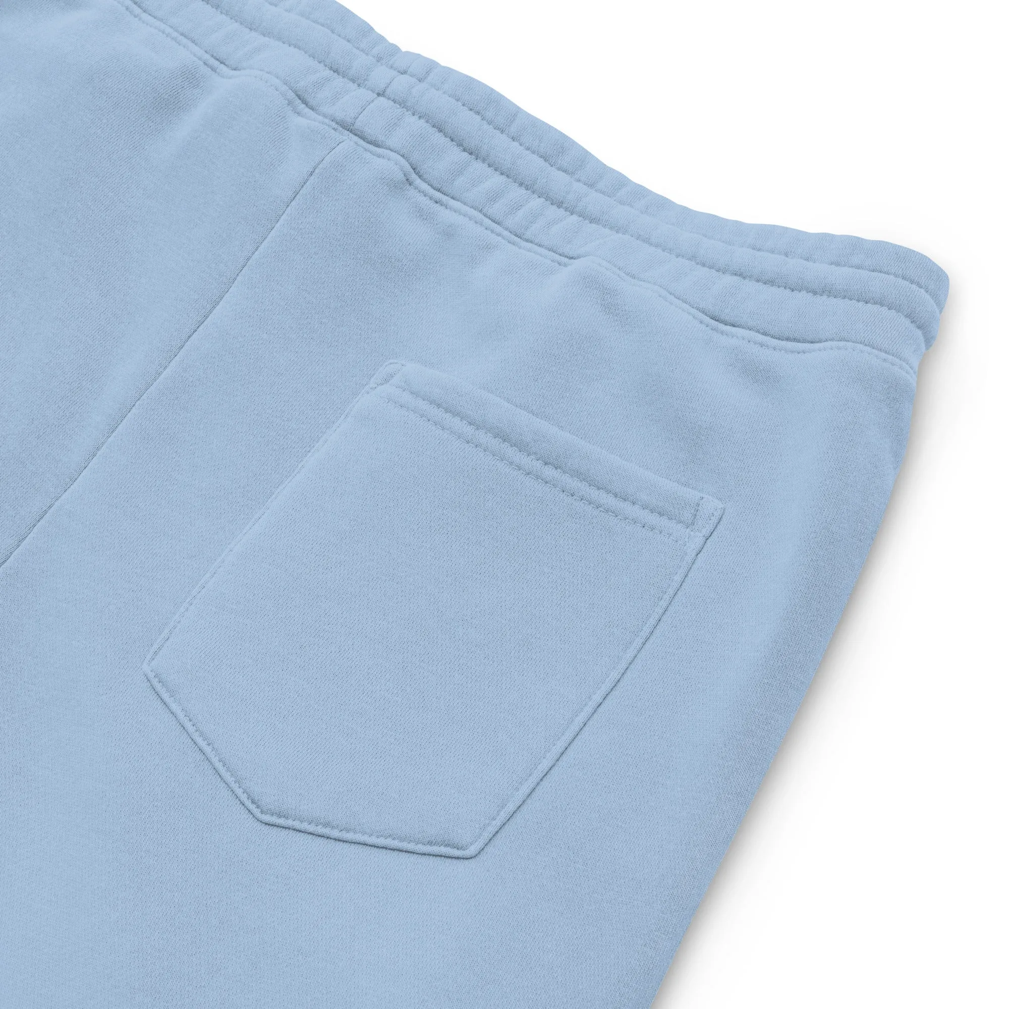 BC Light Blue Embroidered Unisex Pigment-dyed Joggers
