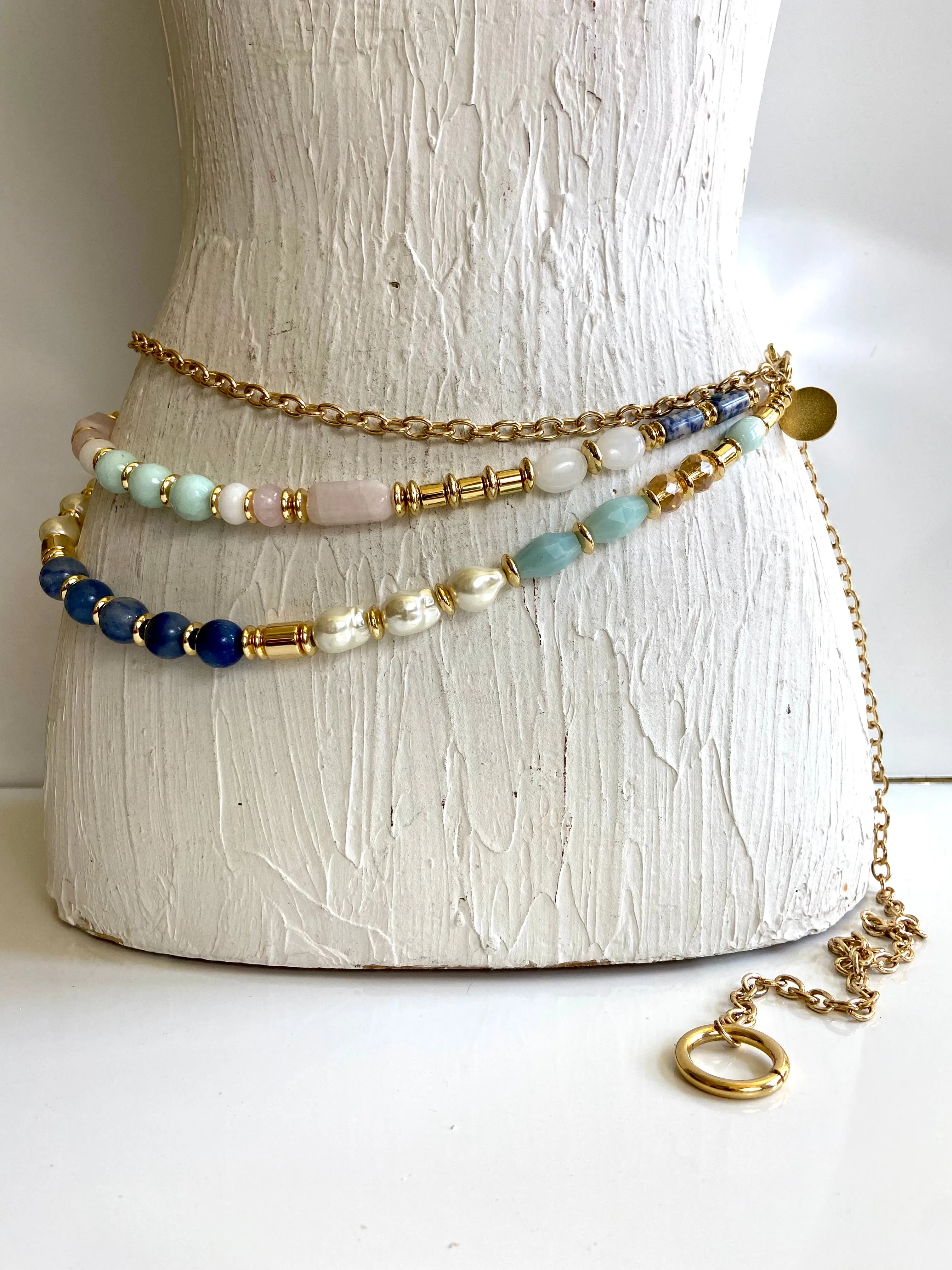 Beads& chain waist belt