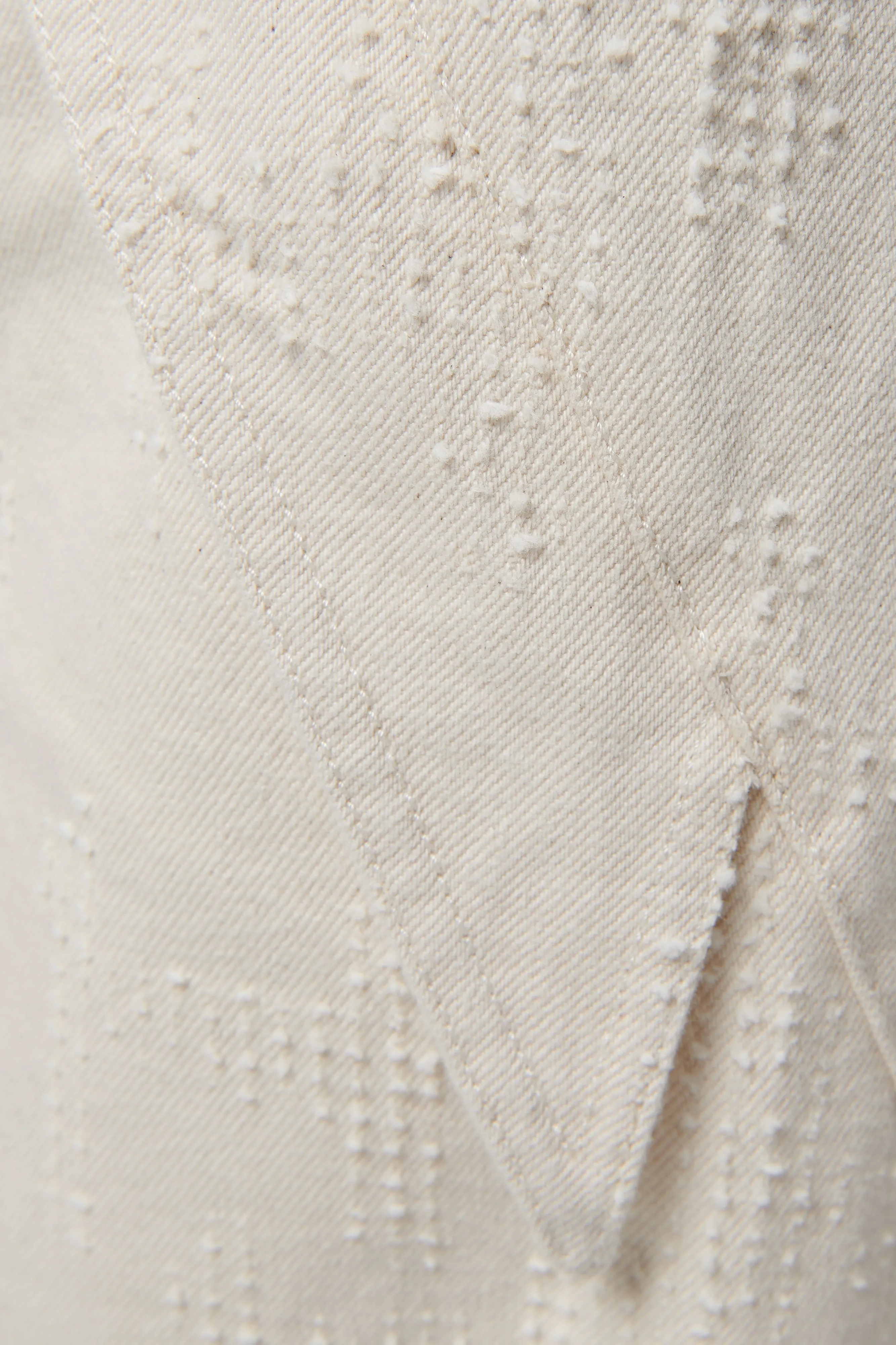 Beige Mycelium Wide-Leg Pants