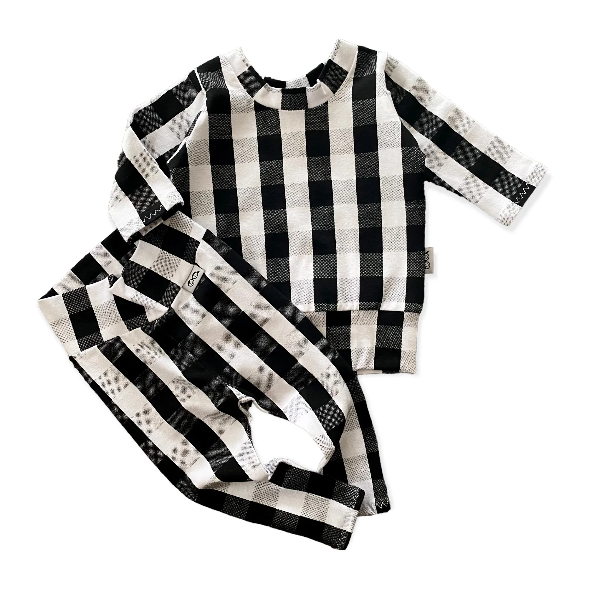 Black and White Plaid Dudis Lounge Set