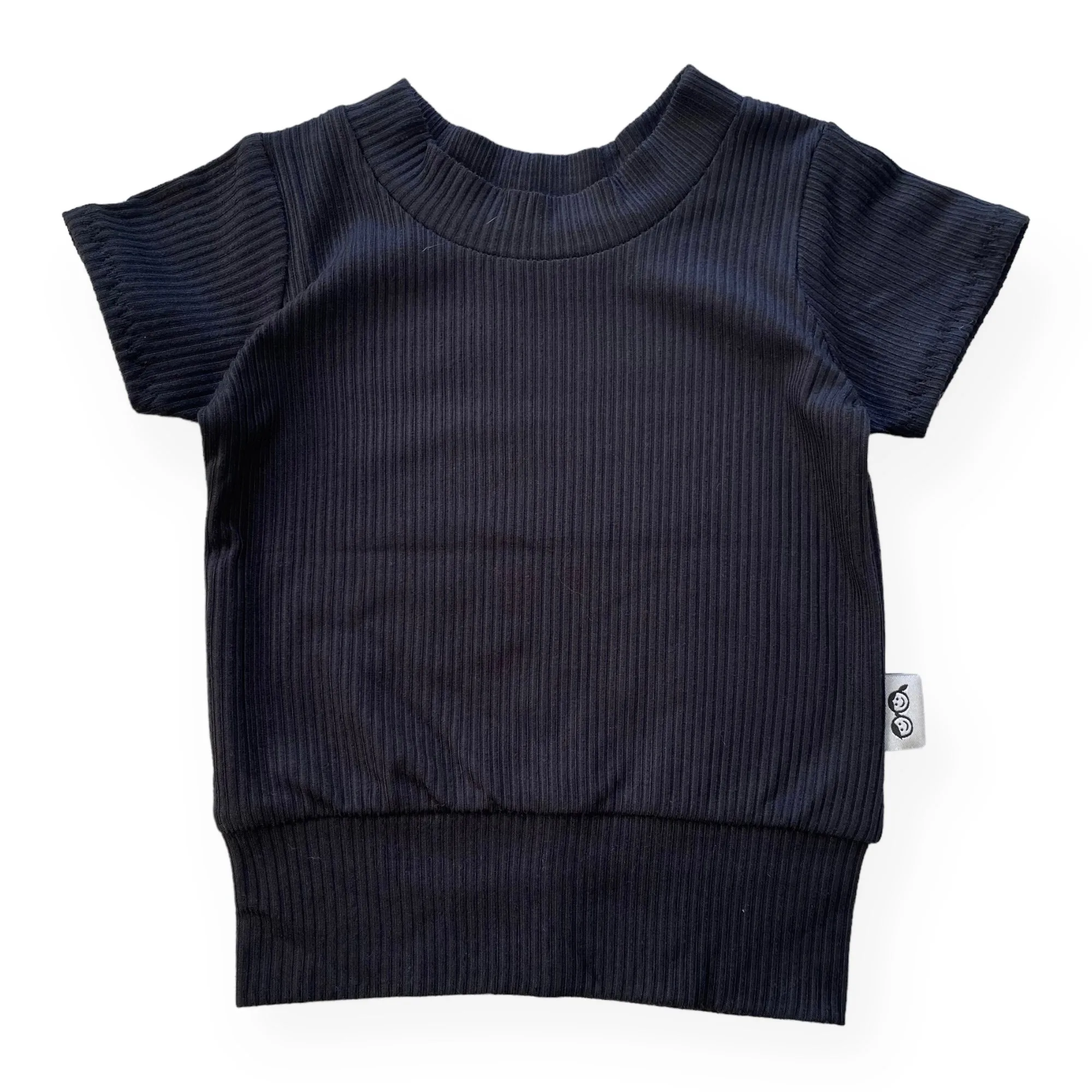 Black Ribbed Summer Lounge Top