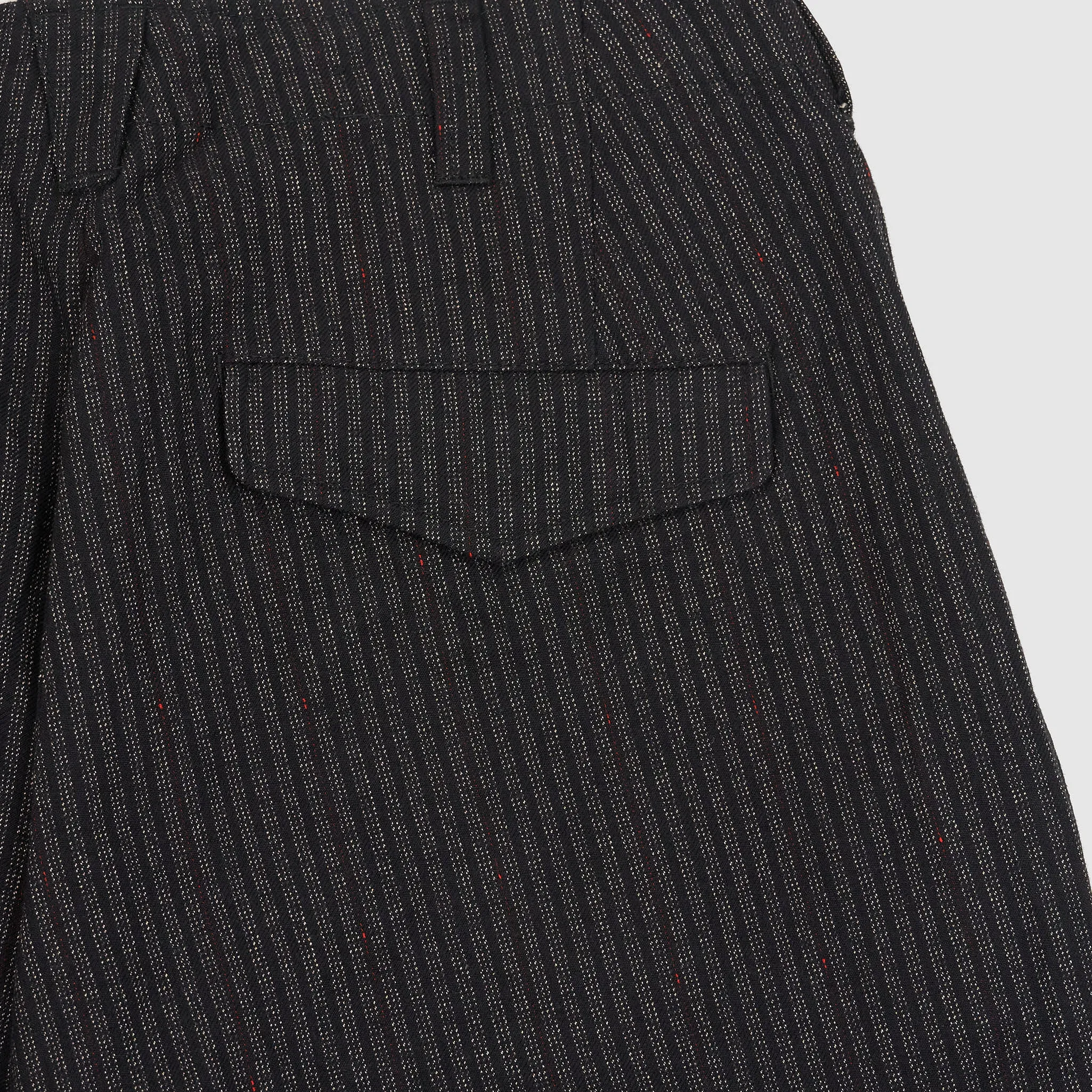 Black Sign 1930's Wide Cut Trousers Black Striped