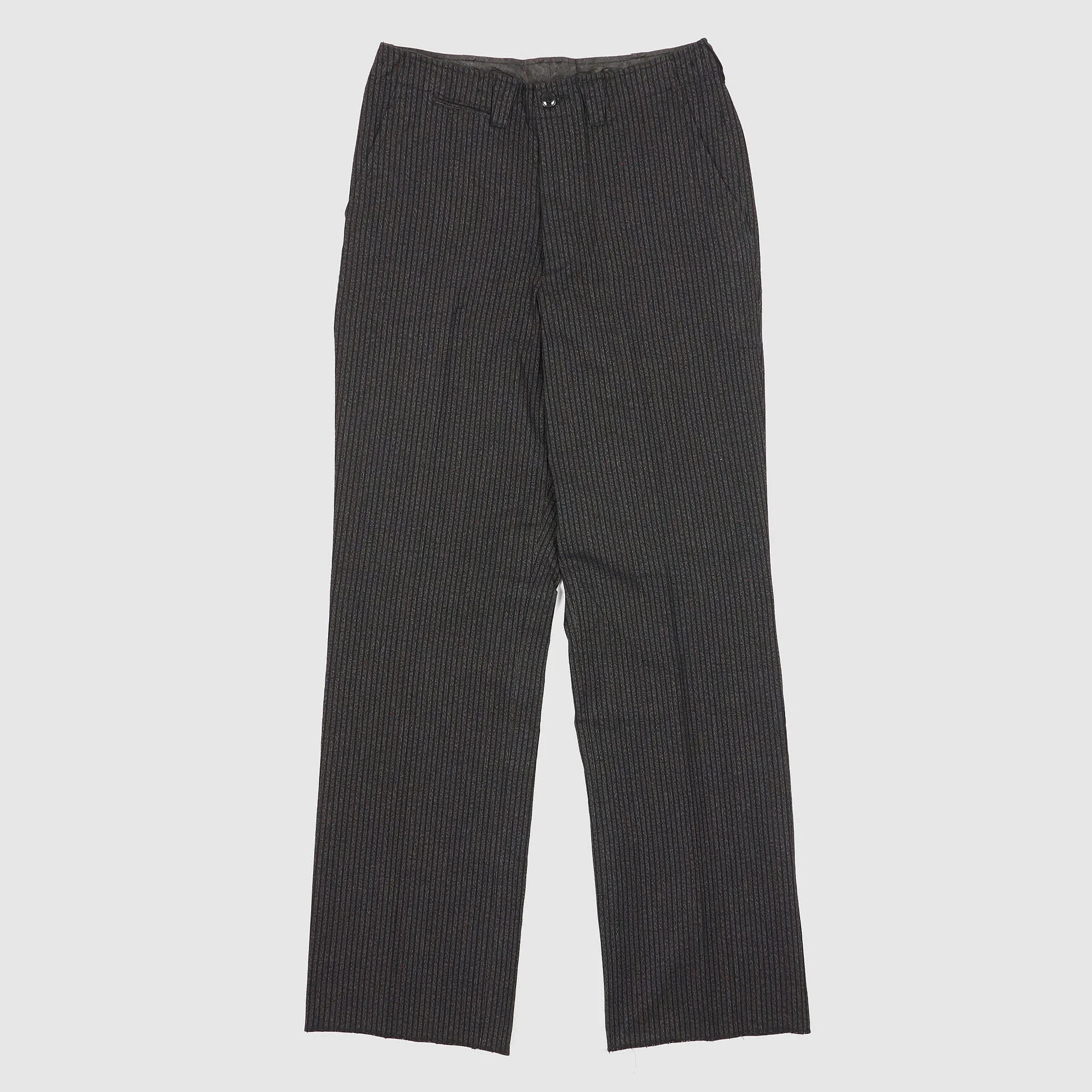 Black Sign 1930's Wide Cut Trousers Black Striped