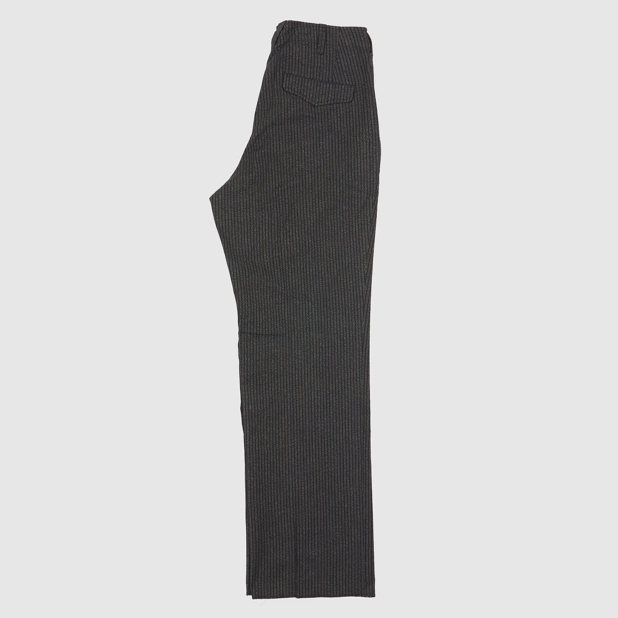 Black Sign 1930's Wide Cut Trousers Black Striped