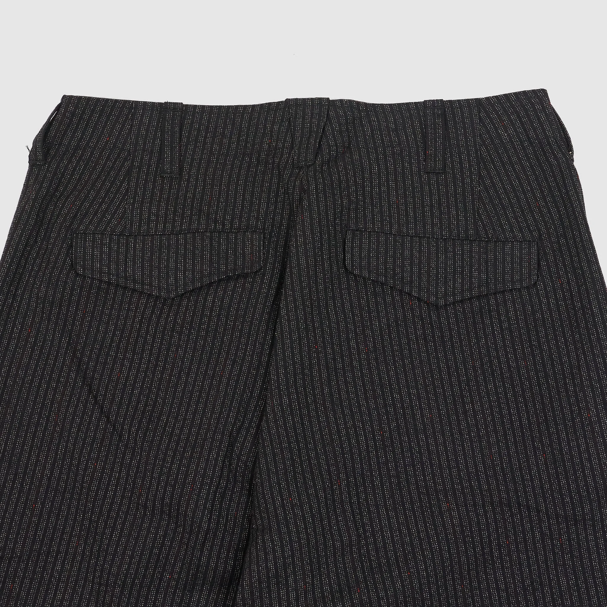Black Sign 1930's Wide Cut Trousers Black Striped