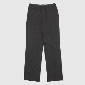 Black Sign 1930's Wide Cut Trousers Black Striped
