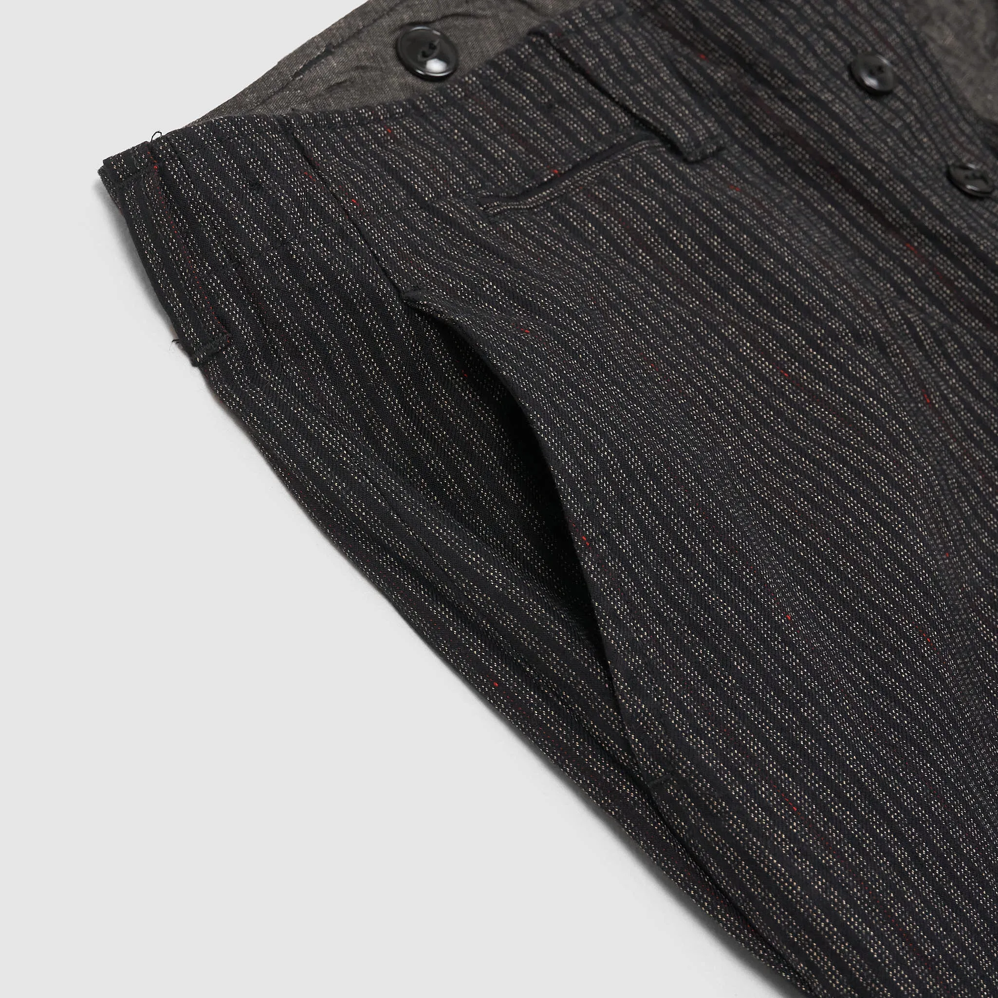 Black Sign 1930's Wide Cut Trousers Black Striped