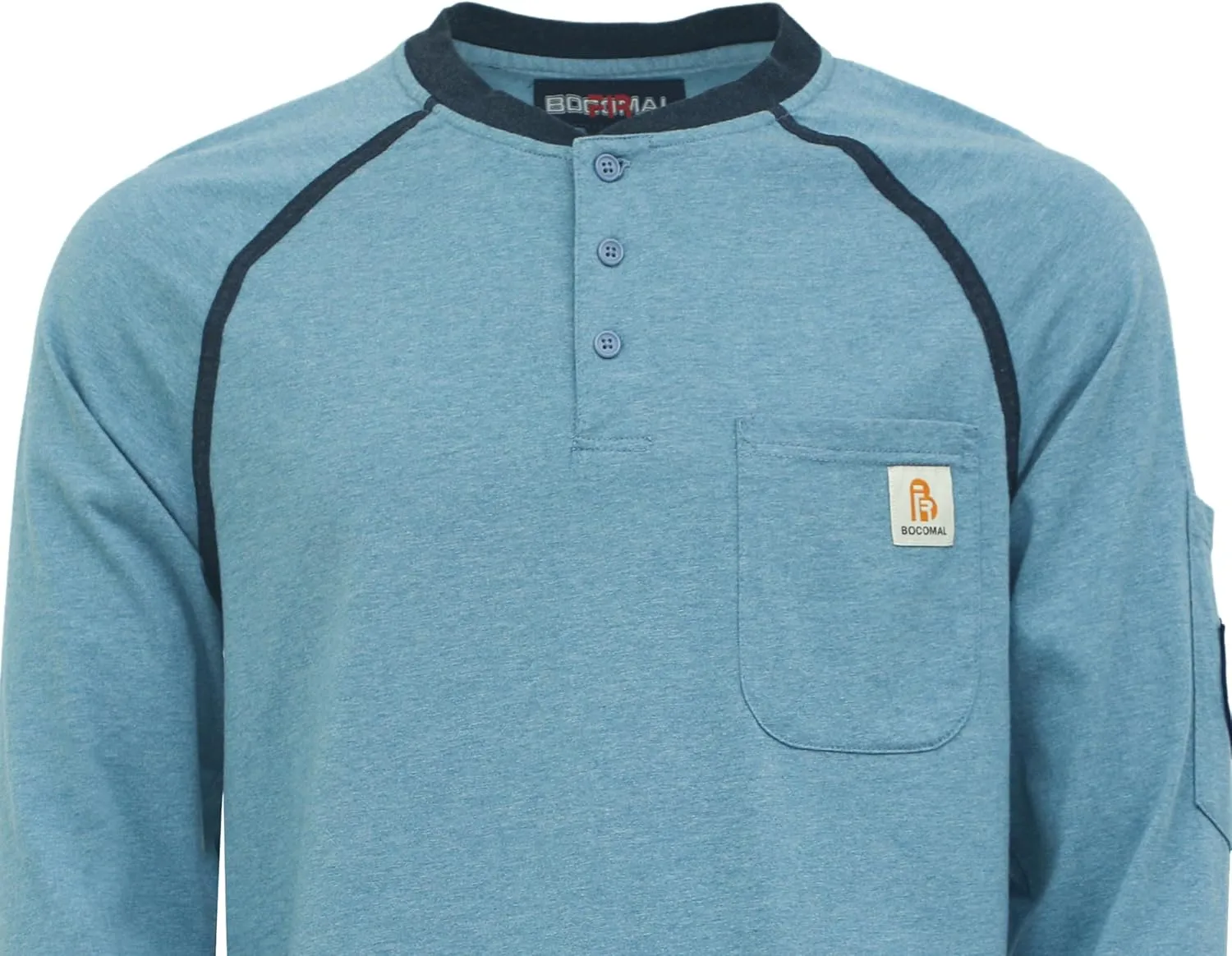 BOCOMAL FR Shirts 5.5oz Light Weight Henley and Short Sleeve Flame Resistant/Fire Retardant Clothing Shirt