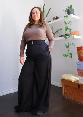 Club Monaco Black Highrise Palazzo Pants - 10