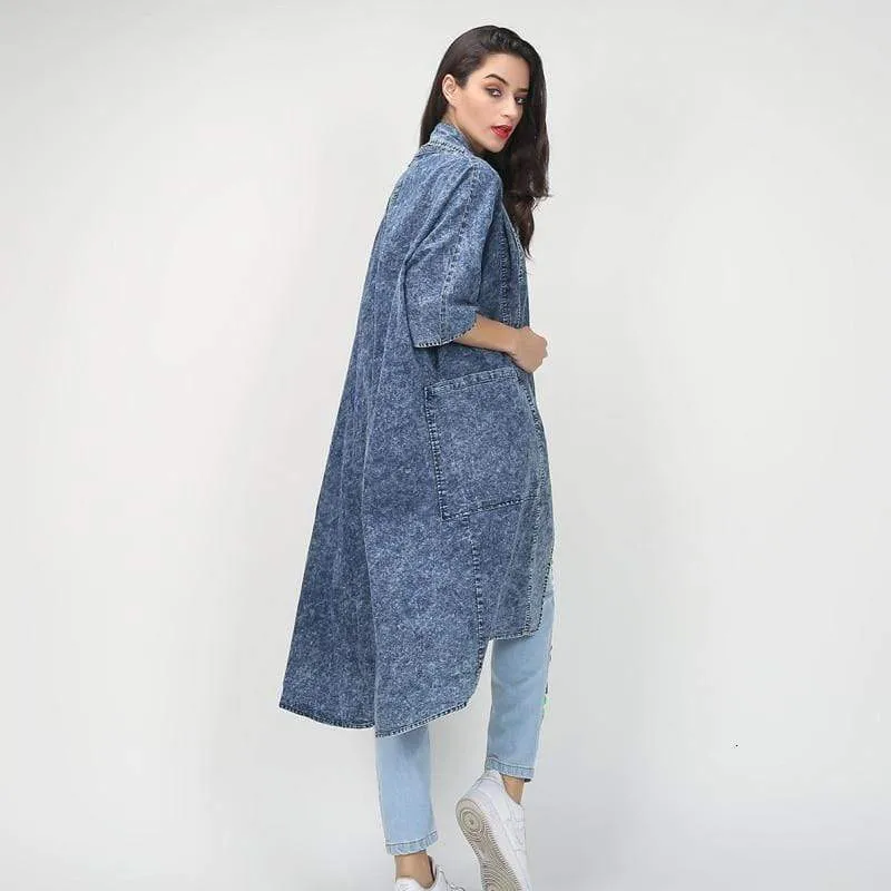 COLLAR HALF SLEEVE TRENCH COAT