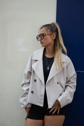Cropped Trench Coat