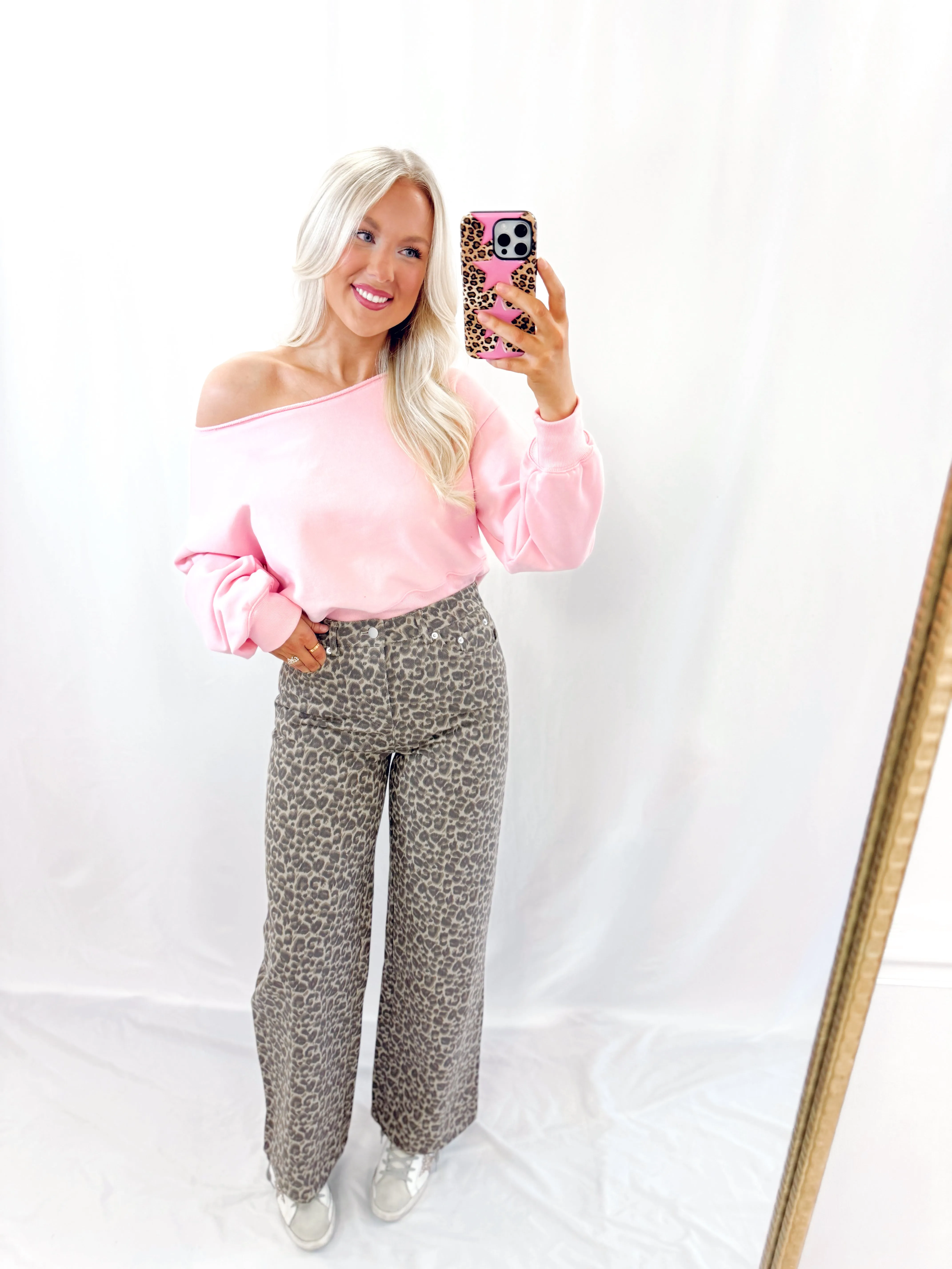 Crushing On You Slouchy Pullover PINK💖 1 small left