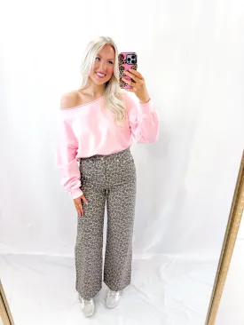 Crushing On You Slouchy Pullover PINK💖 1 small left