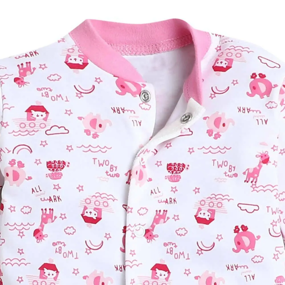 Daddy - G Rompers/Sleepsuits/Jumpsuit /Night Suits for New Born Babies - Pink