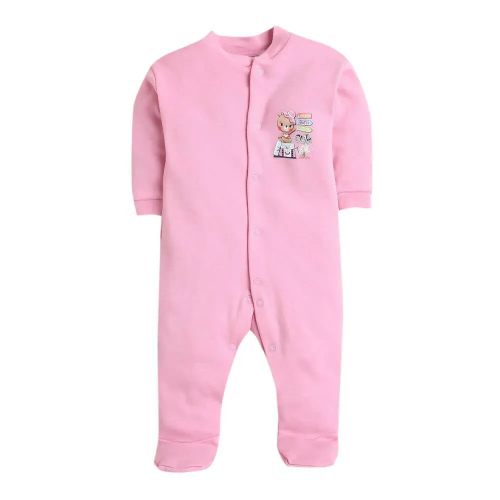 Daddy - G Rompers/Sleepsuits/Jumpsuit /Night Suits for New Born Babies - Pink