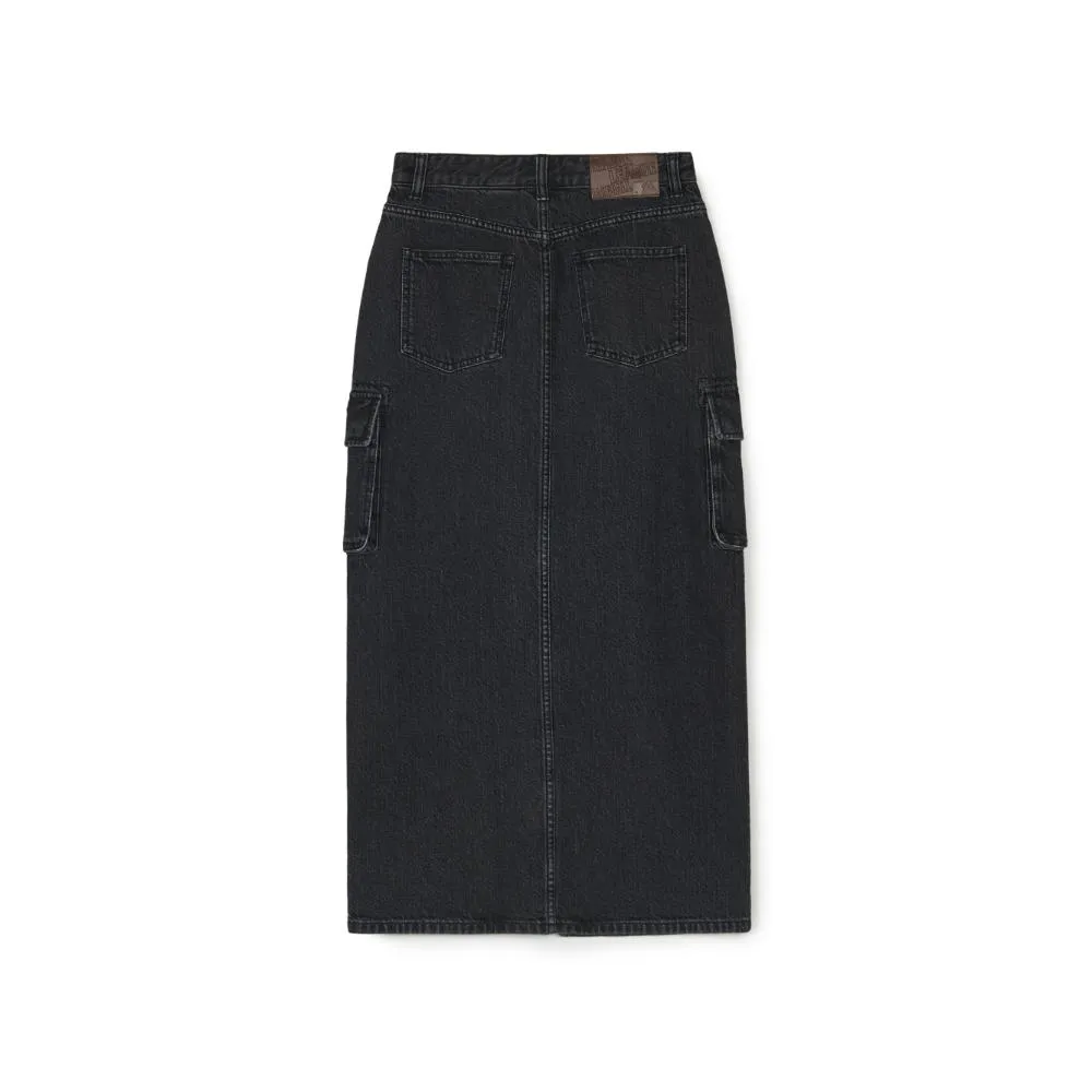 Denim Basic Small Logo New York Yankees Denim Skirts