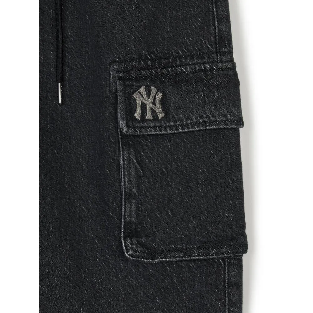 Denim Basic Small Logo New York Yankees Denim Skirts