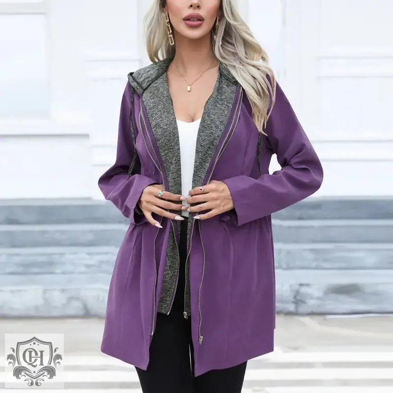 Double Zipper Mid Length Coat