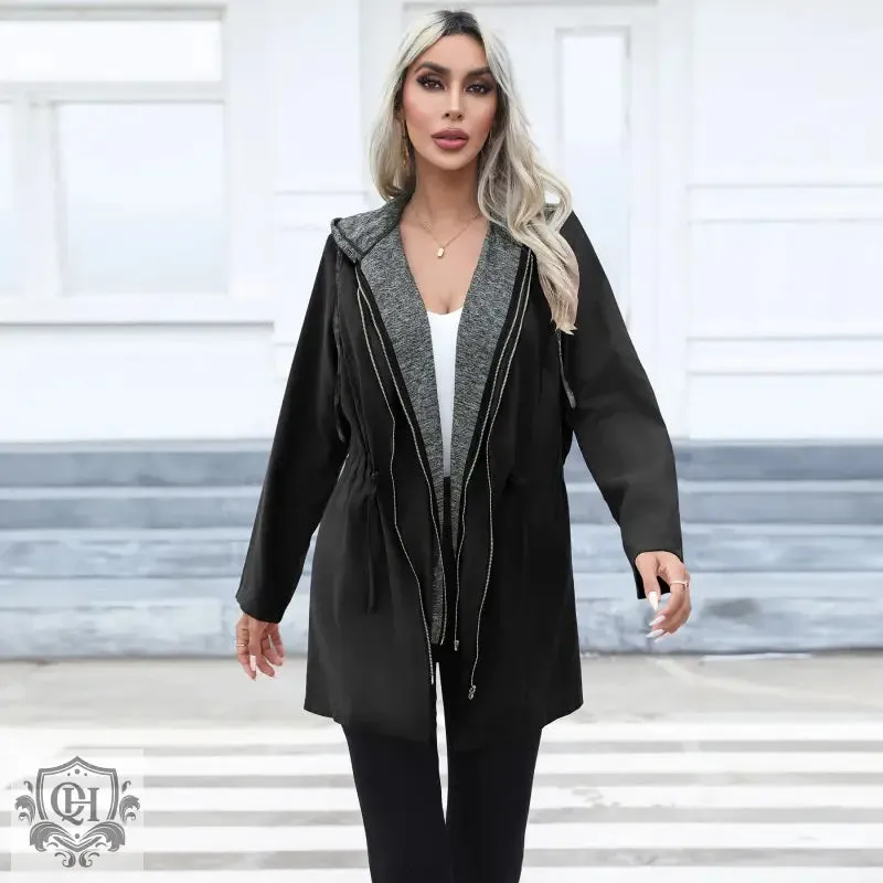 Double Zipper Mid Length Coat