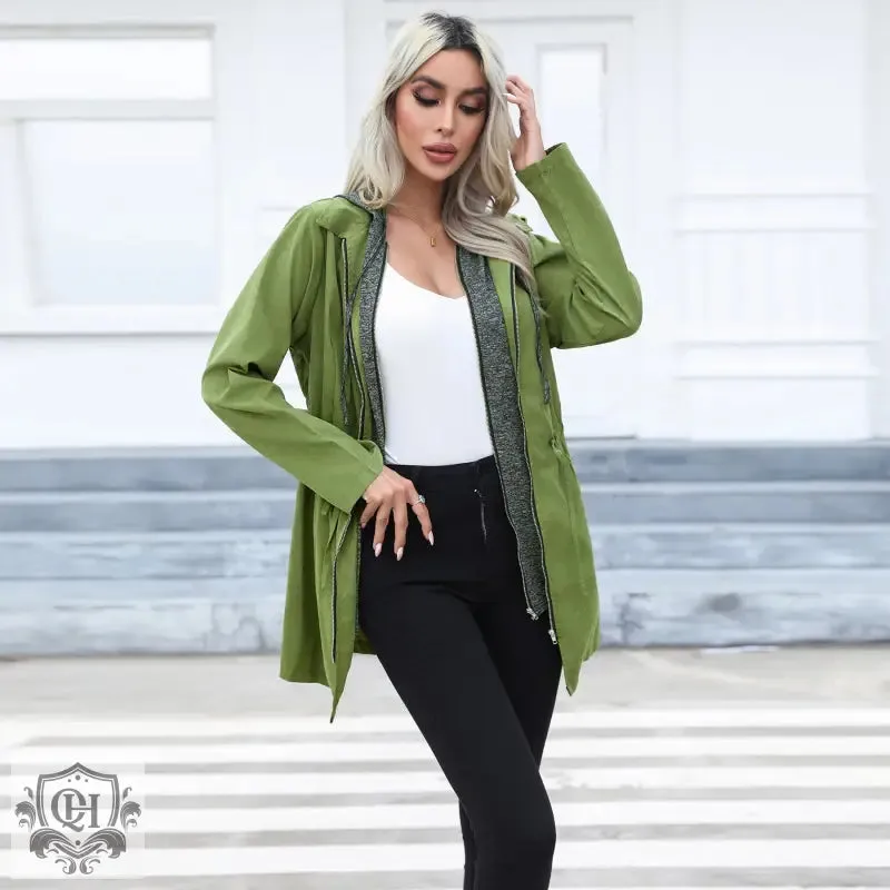 Double Zipper Mid Length Coat