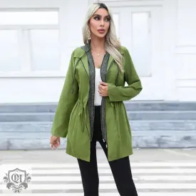 Double Zipper Mid Length Coat