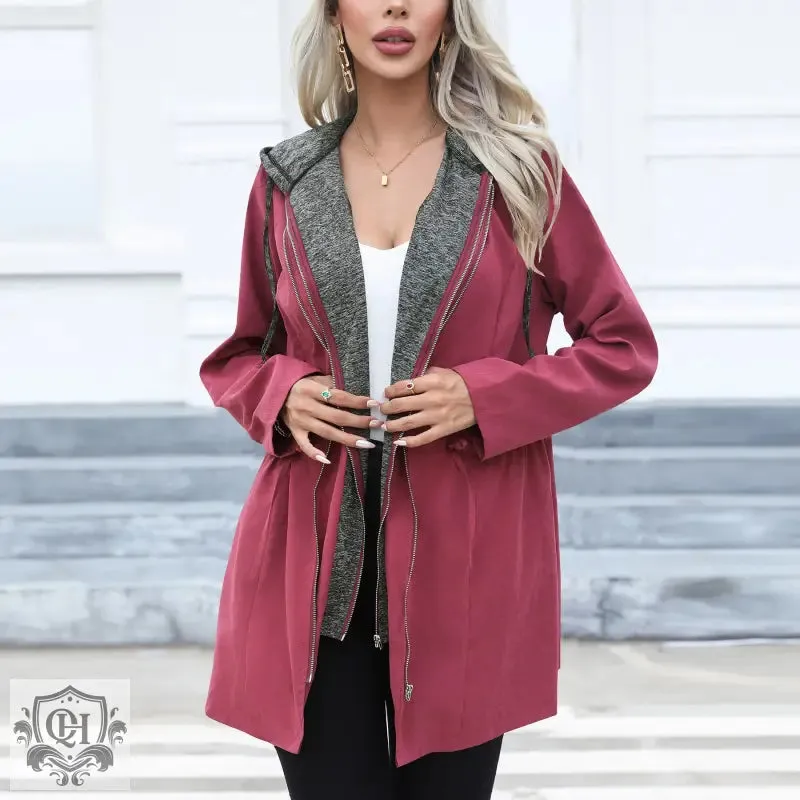 Double Zipper Mid Length Coat