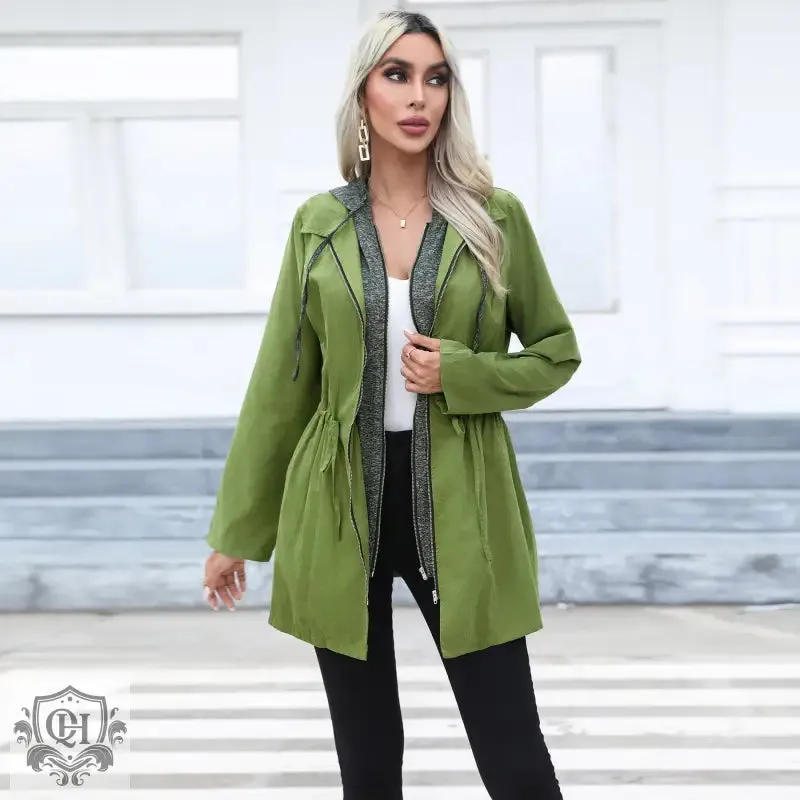 Double Zipper Mid Length Coat