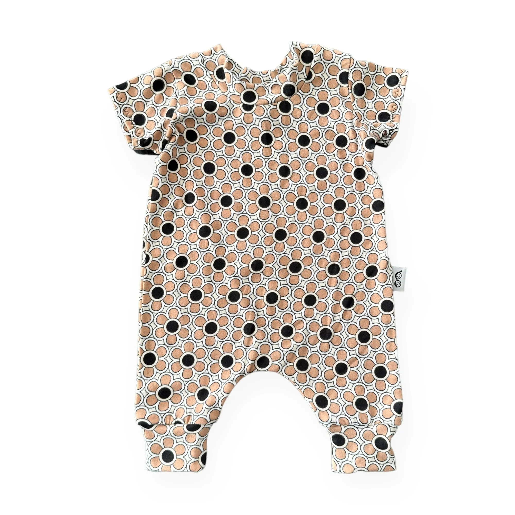 Funky Florals in Cocoa Harem Romper