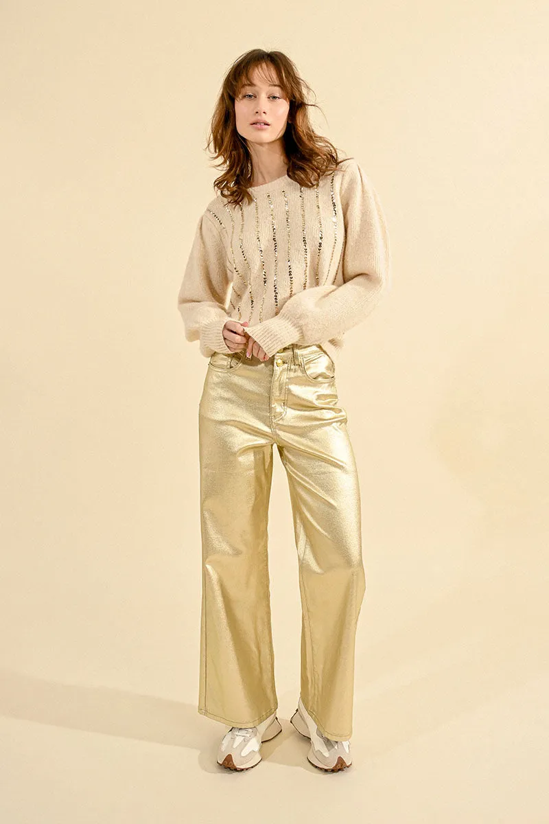 Gilded Gold Shimmer Trousers