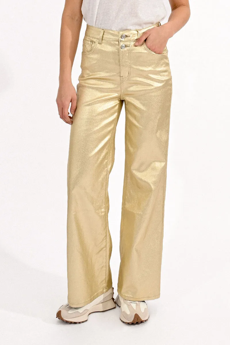 Gilded Gold Shimmer Trousers