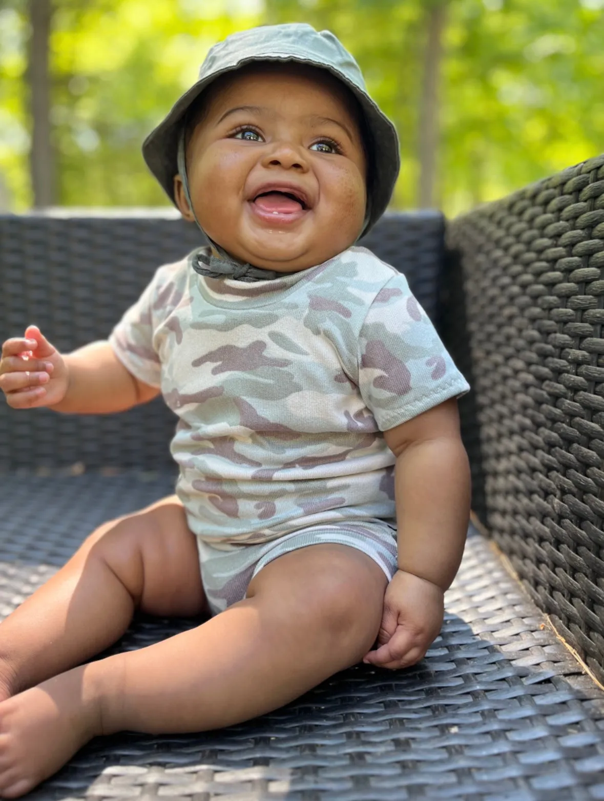 Green Camo Summer Lounge Top