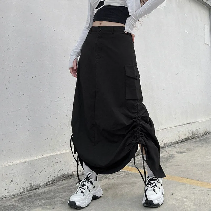 Grunge Y2K Aesthetic Streetwear Maxi Skirt