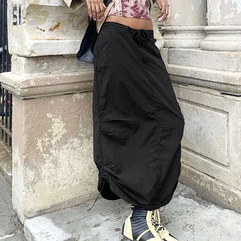 Grunge Y2K Aesthetic Streetwear Maxi Skirt