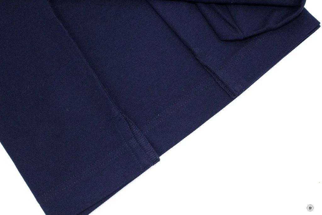 Hermes H072325HA Polo Boutonne  Marine Fabric Medium Polo Shirts
