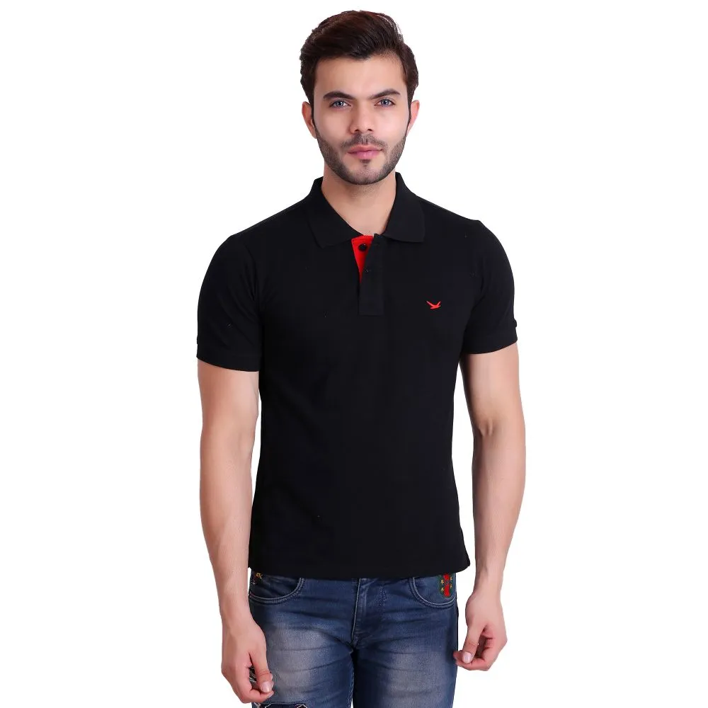 HiFlyers Men T-Shirts Polo Black Pack Of 3