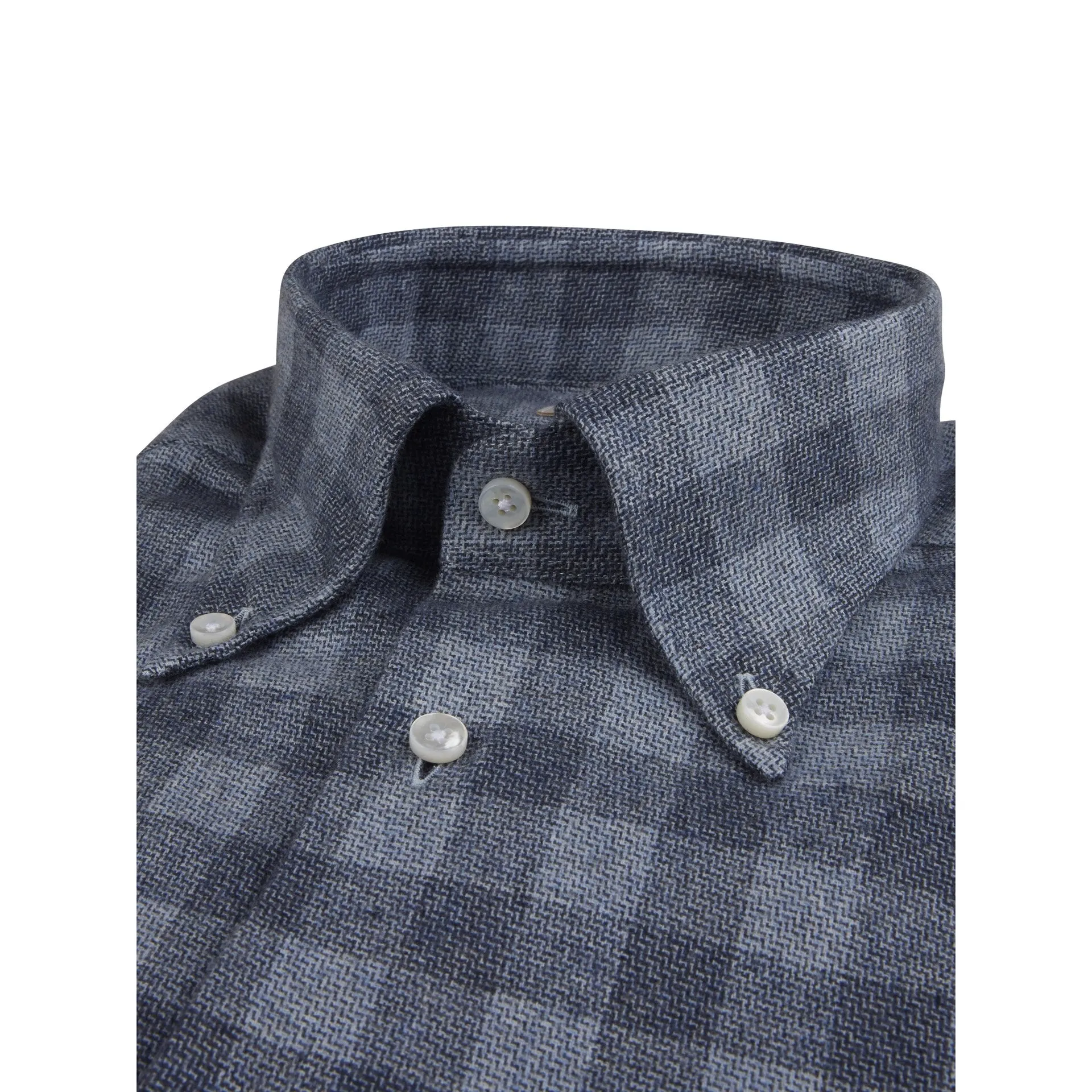 ID80370-Stenstroms Grey Navy Check Shirt