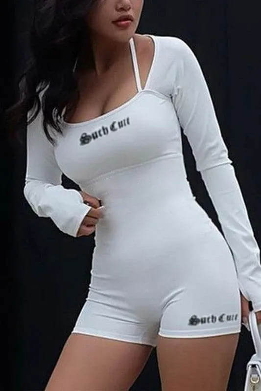 JY213 Squareneck Long Sleeve Rompers