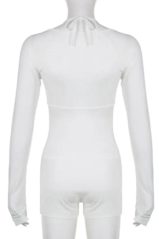 JY213 Squareneck Long Sleeve Rompers