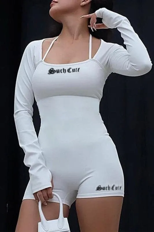 JY213 Squareneck Long Sleeve Rompers