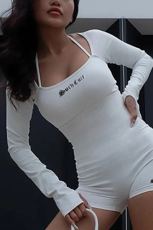 JY213 Squareneck Long Sleeve Rompers