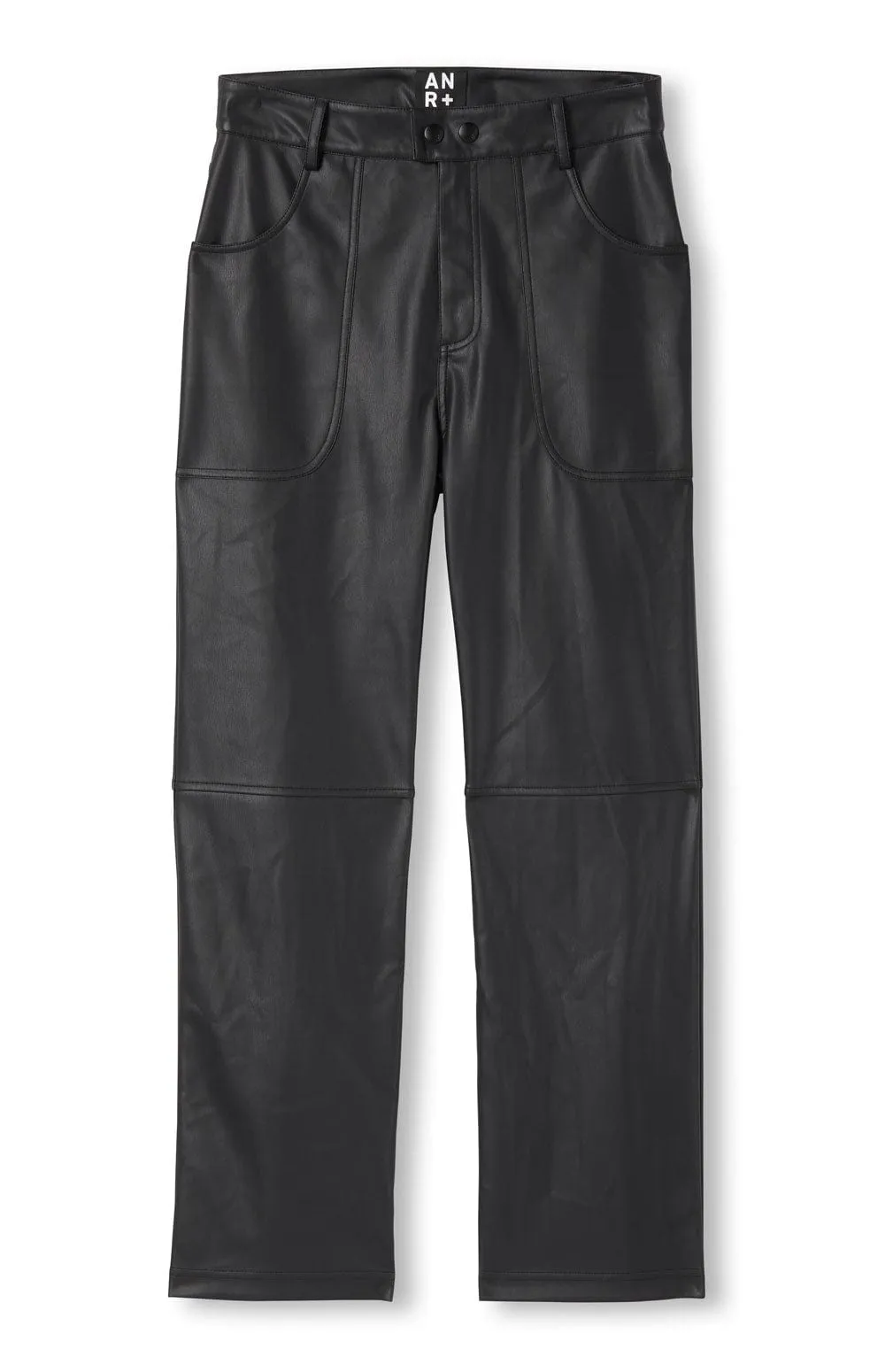 Kennidy Ankle Pant | Black Faux Leather