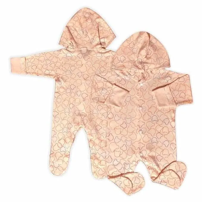 KIDS & BEBS® New Born Baby Romper baby suits for baby boy and baby girls ( peach , 0 - 3 months )
